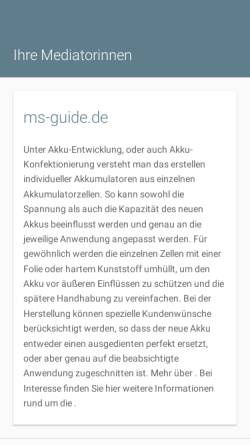 Vorschau der mobilen Webseite www.ms-guide.de, Die Münster-Suchmaschine