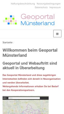 Vorschau der mobilen Webseite www.geoportal-muensterland.de, Stadtplan Münsterland