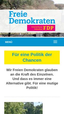 Vorschau der mobilen Webseite www.fdp-odenthal.de, FDP Odenthal