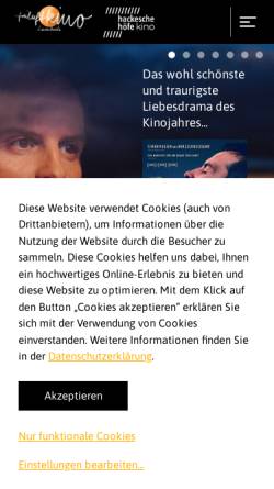 Vorschau der mobilen Webseite www.freiluftkino-hasenheide.de, Freiluftkino Hasenheide