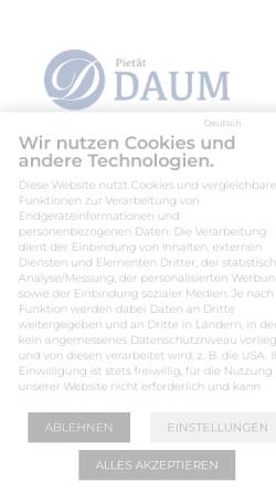 Vorschau der mobilen Webseite www.pietaet-daum.de, Pietät Daum
