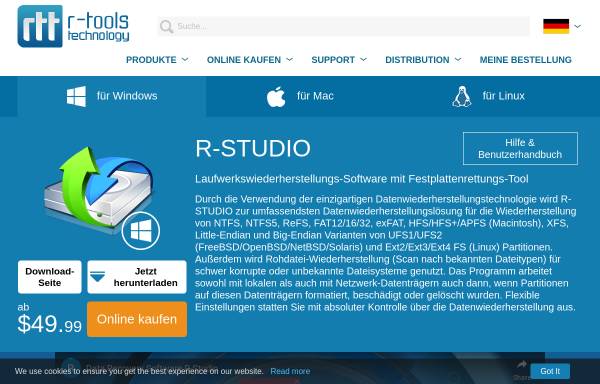 R-Studio Datenwiederherstellungssoftware