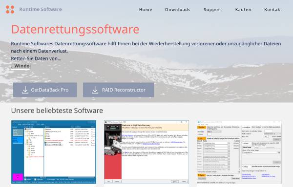 Vorschau von www.datenrettung-etc.de, Runtime Software