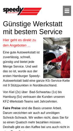 Vorschau der mobilen Webseite www.speedyautoservice.de, Speedy Auto-Service GmbH & Co KG