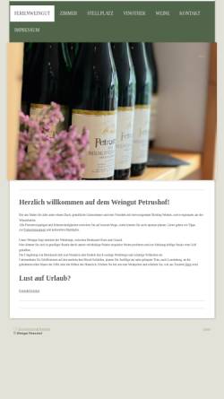 Vorschau der mobilen Webseite www.petrushof.de, Weingut Petrushof