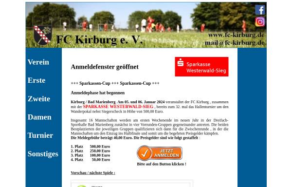 Vorschau von www.fc-kirburg.de, 1. FC Kirburg e.V.