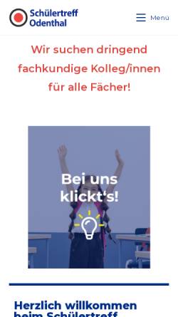 Vorschau der mobilen Webseite www.schuelertreff-odenthal.de, Schülertreff Odenthal