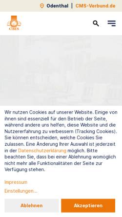Vorschau der mobilen Webseite cms-verbund.de, Pflegewohnstift St. Pankratius