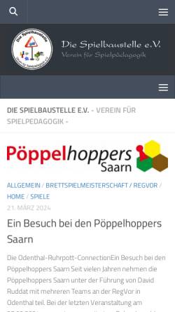 Vorschau der mobilen Webseite www.spielbaustelle.de, Die Spielbaustelle