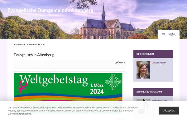 Vorschau von www.altenberg-dom.de, Evangelische Kirchengemeinde Altenberg