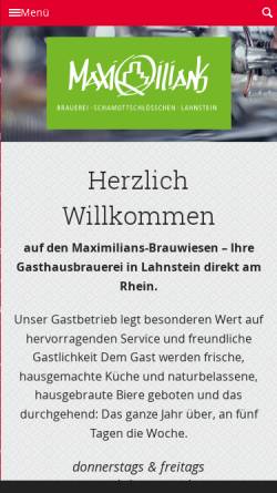 Vorschau der mobilen Webseite www.maximilians-brauwiesen.de, Maximilians Brauwiesen