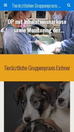 Vorschau der mobilen Webseite www.tierarzt-eichner.de, Tierärztliche Gruppenpraxis Eichner