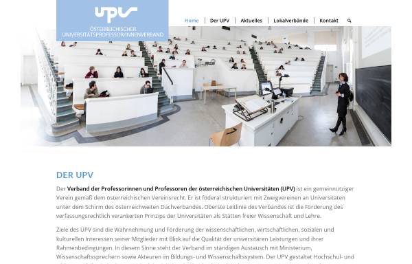 Vorschau von www.upv.ac.at, Österreichischer Universitätsprofessorenverband (UPV)