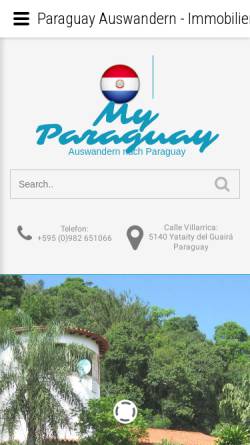 Vorschau der mobilen Webseite www.my-paraguay.com, My Paraguay