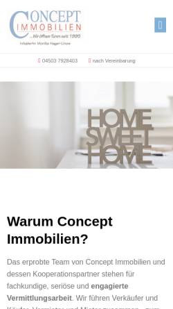 Vorschau der mobilen Webseite www.conceptimmobilien.de, Concept Immobilien