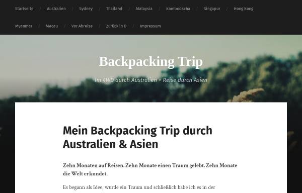 Australien Backpacking und 4WD Trip [Timm Becker]