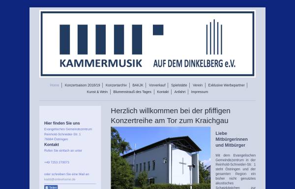 Vorschau von www.kammermusik-auf-dem-dinkelberg.de, Kammermusik auf dem Dinkelberg
