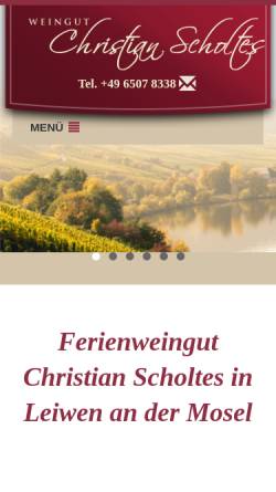 Vorschau der mobilen Webseite www.ferienweingut-scholtes.de, Ferienweingut Scholtes