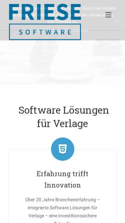 Vorschau der mobilen Webseite www.friese-software.de, Friese-Software GmbH
