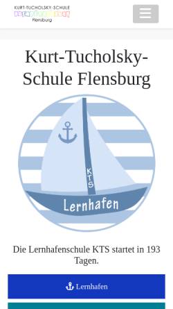 Vorschau der mobilen Webseite www.kts-flensburg.de, Kurt-Tucholsky-Schule Flensburg-Adelby
