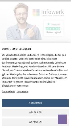 Vorschau der mobilen Webseite www.infowerk.de, Infowerk AG