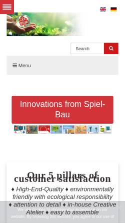 Vorschau der mobilen Webseite www.spiel-bau.de, Spiel-Bau GmbH