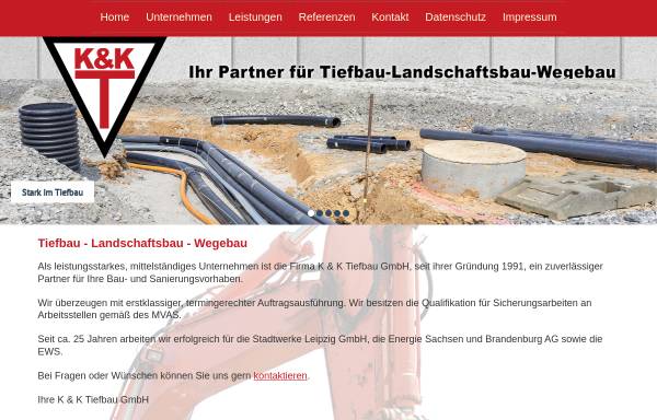 Vorschau von www.kk-tiefbau.de, K & K Tiefbau GmbH