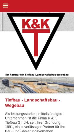 Vorschau der mobilen Webseite www.kk-tiefbau.de, K & K Tiefbau GmbH