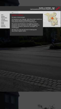 Vorschau der mobilen Webseite www.klepel-partner.de, Klepel & Partner - Ingenieurgesellschaft für Verkehrswegeplanung mbH
