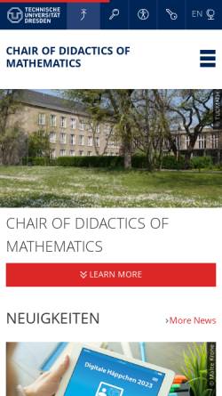 Vorschau der mobilen Webseite tu-dresden.de, Professur Didaktik der Mathematik der Universität Dresden