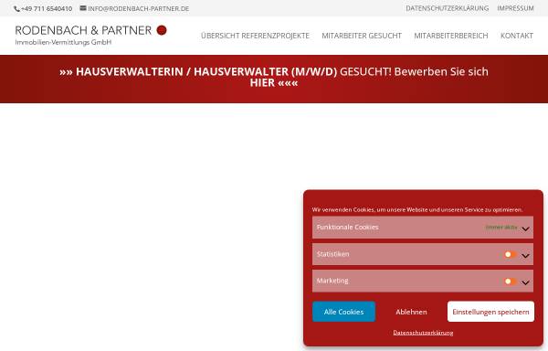 Vorschau von hausbaustuttgart.de, Rodenbach&Partner Immobilien-Vermittlungs GmbH