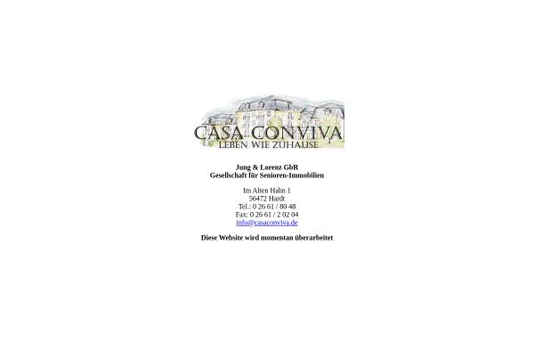 Vorschau von www.casaconviva.de, Casa Conviva - K. & P. Jung - Gesellschaft für Senioren-Immobilien