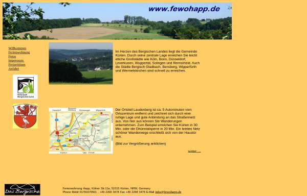 Vorschau von www.fewohapp.de, Ferienwohnung der Familie Happ