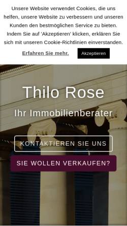 Vorschau der mobilen Webseite www.hausundharmonie.de, Rose Haus + Grundbesitzvermittlungen