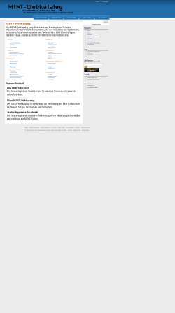 Vorschau der mobilen Webseite mint-webkatalog.de, MINT-Webkatalog