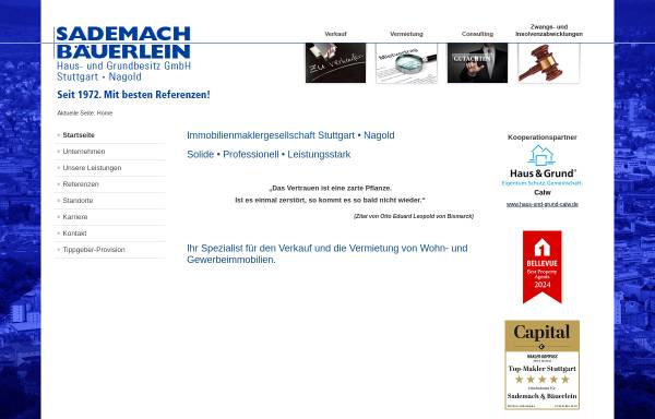 Vorschau von www.sademach-immobilien.de, Sademach und Bäuerlein GmbH