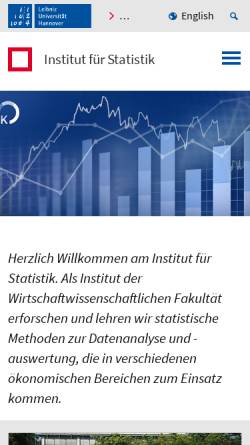 Vorschau der mobilen Webseite www.statistik.uni-hannover.de, Institut für Statistik Leibniz Universität Hannover