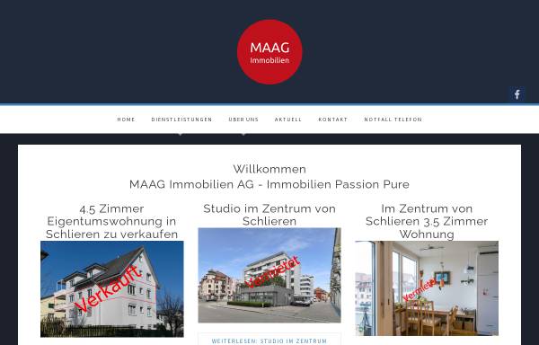 Vorschau von www.maag-immobilien.ch, Maag Personalberatung & Consulting AG