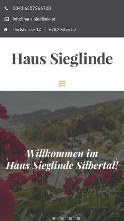 Vorschau der mobilen Webseite www.haus-sieglinde.at, Haus Sieglinde