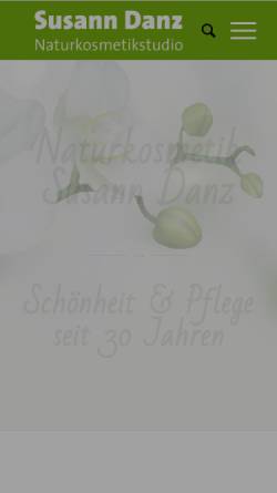 Vorschau der mobilen Webseite www.kosmetik-danz.de, Naturkosmetikstudio Susann Danz