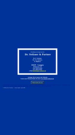 Vorschau der mobilen Webseite www.drfstelzner.de, Zahnarztpraxis Dr. F. Stelzner