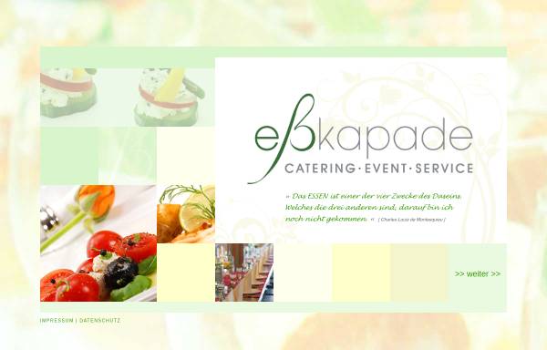 Vorschau von www.esskapade.de, eßkapade - Catering- und Eventservice