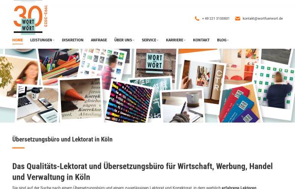 Vorschau von www.wortfuerwort.de, Wort für Wort GmbH & Co. KG