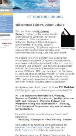 Vorschau der mobilen Webseite www.pc-coburg.de, PC Doktor Coburg