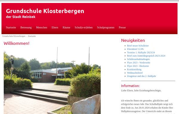 Vorschau von www.klosterbergen.de, Grundschule Klosterbergen