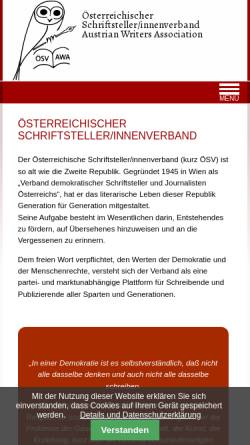 Vorschau der mobilen Webseite www.oesv.or.at, Österreichischer Schriftstellerverband