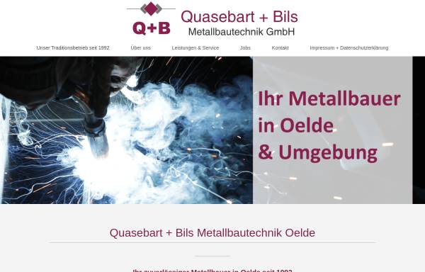 Vorschau von www.quasebart-bils.de, Quasebart und Bils GmbH Metallbautechnik