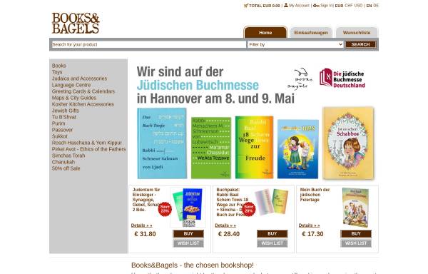 Vorschau von www.booksnbagels.com, Books and Bagels
