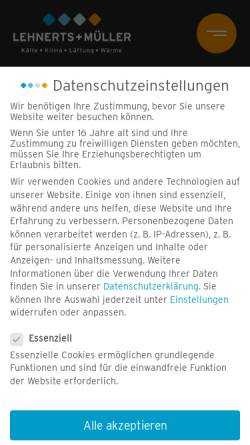 Vorschau der mobilen Webseite www.lehnerts-mueller.de, Lehnerts und Müller GmbH