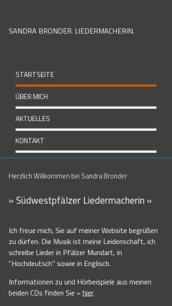 Vorschau der mobilen Webseite www.sandra-bronder.de, Bronder, Sandra